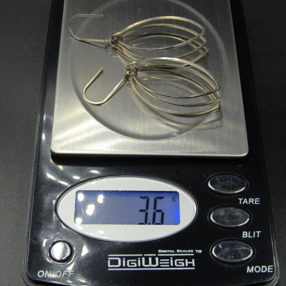 Sterling Silver Odd Style Rustic Earrings Vintage - Picture 5 of 5